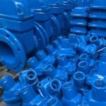 Detailed view of gate valve mechanism used in industrial flow control systems